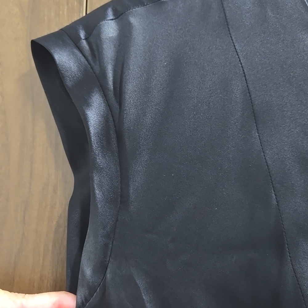 TED BAKER-London Haydaa Black Silk Dress-Size 1(4) - Picture 7 of 17